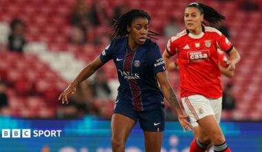Jennifer Echegini playing in the Champions League in December 2025