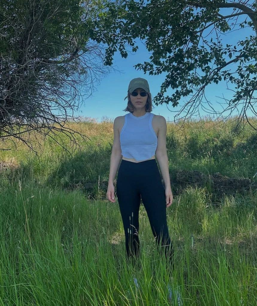 Jessica Biel hiking