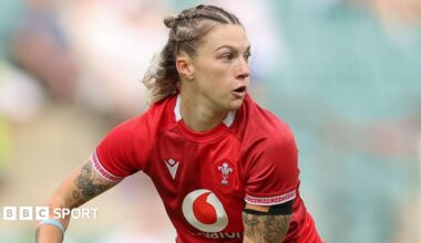 Keira Bevan in action for Wales