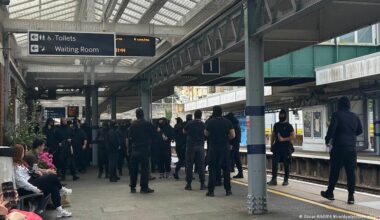 Masked anti-migrant protesters block UK's Dover terminal