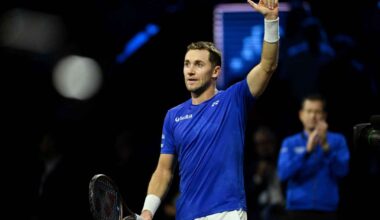 Ruud admits he was 'nervy' & 'rusty' after staging comeback to edge Laver Cup opener