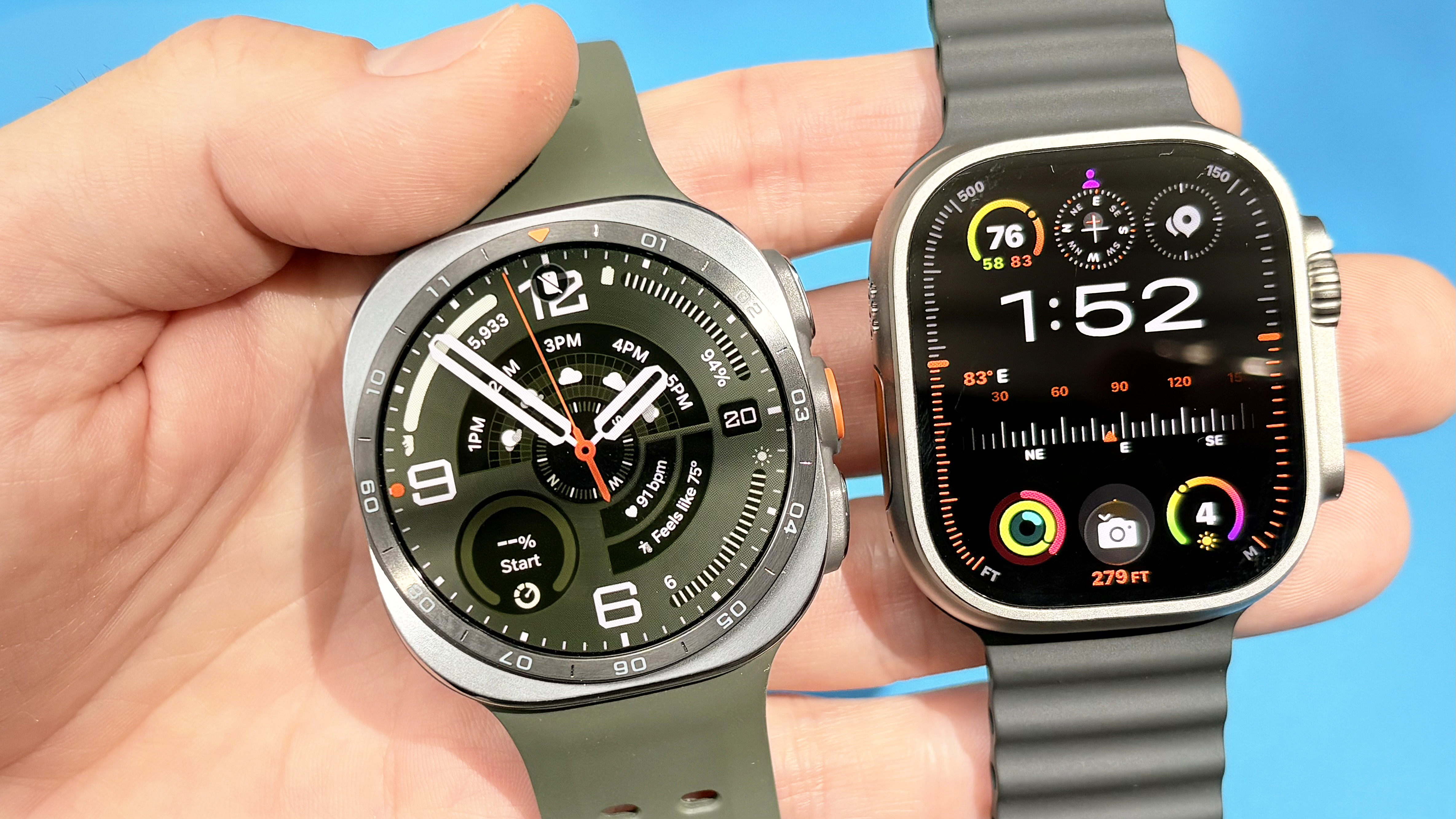 Close-up look at the Samsung Galaxy Watch Ultra 2 smartwatch