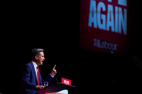 Ed Miliband making his speech to the conference yesterday.