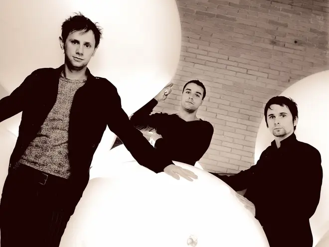 (L-R) Muse's Dominic Howard, Chris Wolstenholme and Matt Bellamy