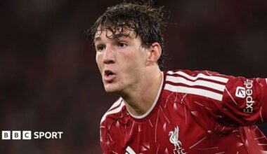 Lewis Koumas playing for Liverpool