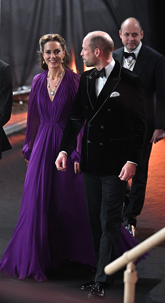 london, england september 22 prince william, prince of wales and catherine, princess of wales attend the digger film and tv charity royal film performance and global premiere inside leicester square gardens on september 22, 2026 in london, england photo by samir husseinwireimage