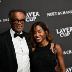Team Europe captain Yannick Noah and his partner, Malika.