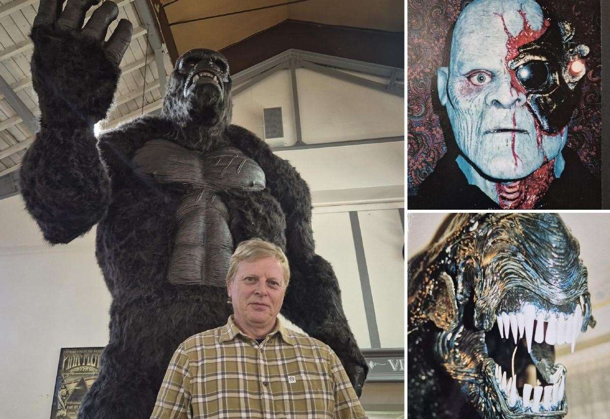 Model maker from Herne Bay recreates fantasy film monsters including 13ft King Kong from everyday materials