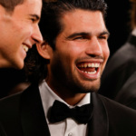 Carlos Alcaraz and Rafael Jodar share a laugh.