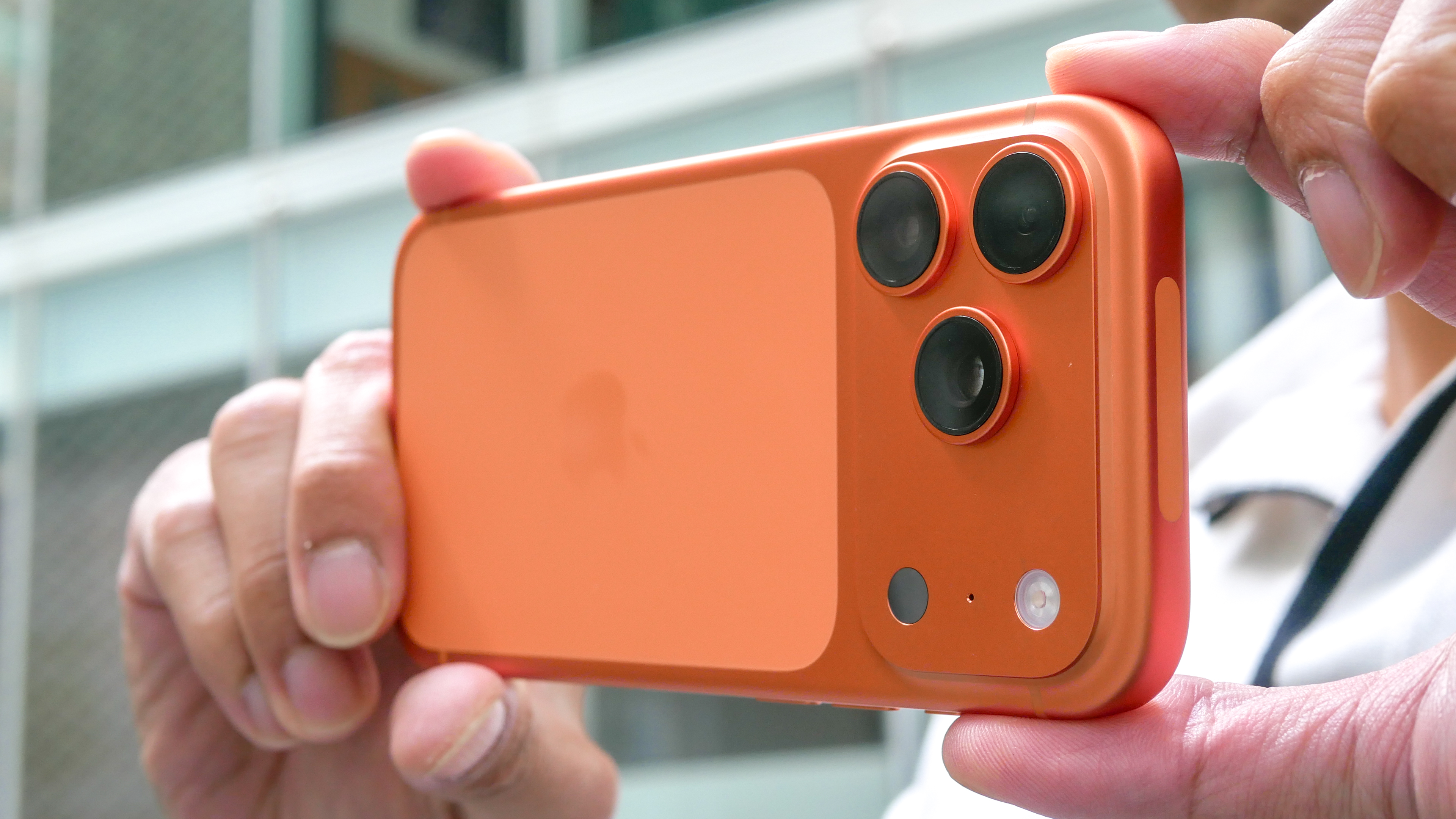 iPhone 17 Pro taking a photo.
