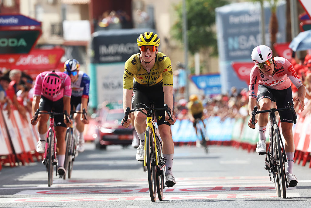 Matthew Brennan (Visma | Lease a Bike) during the 2026 Vuelta a Espa&ntilde;a. (Photo by Alexander Hassenstein/Getty Images)