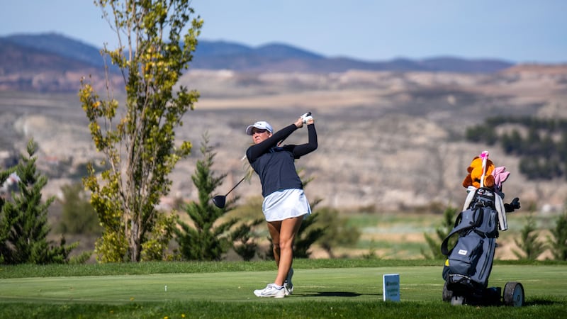 Sara Byrne at Gambito Golf Calatayud. Photograph: Andalucía Golf TV