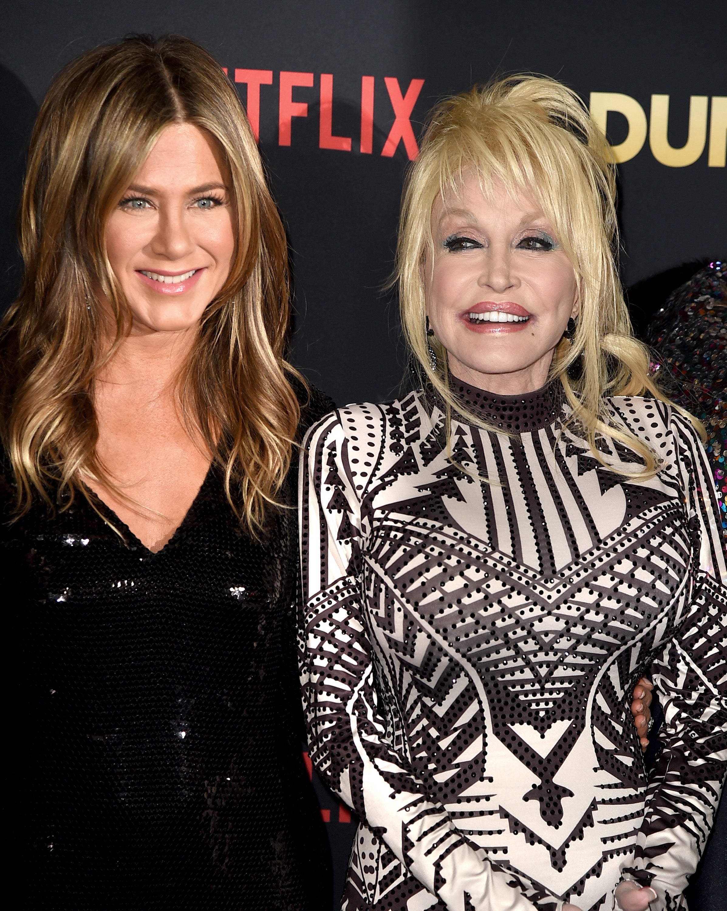 Jennifer Aniston and Dolly Parton worked together on the 2018 Netflix movie ‘Dumplin’