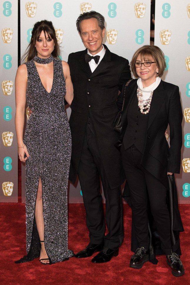 Richard E. Grant with daughter Olivia Grant and wife Joan Washington