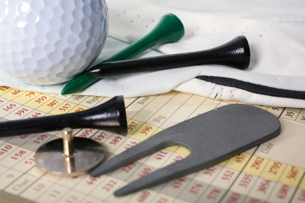 Scorecard and generic golf items | Source: Supplied