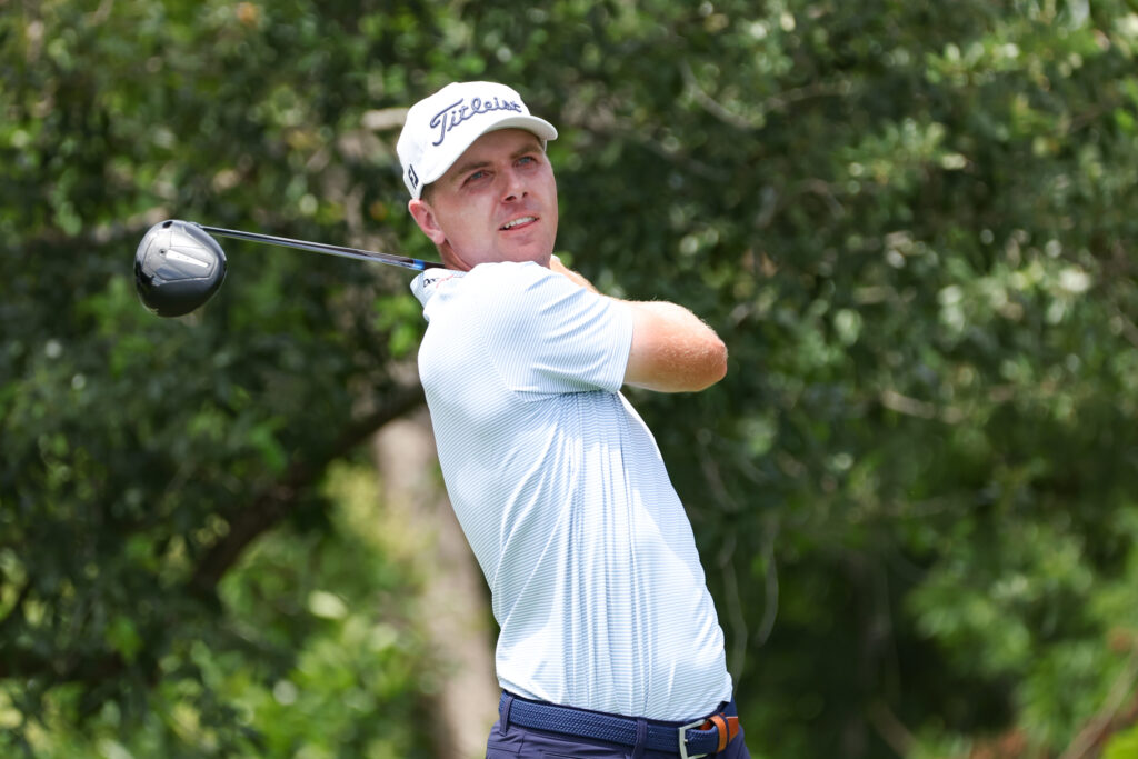 Ryan Gerard in action during the third round of the Charles Schwab Challenge at Colonial Country Club