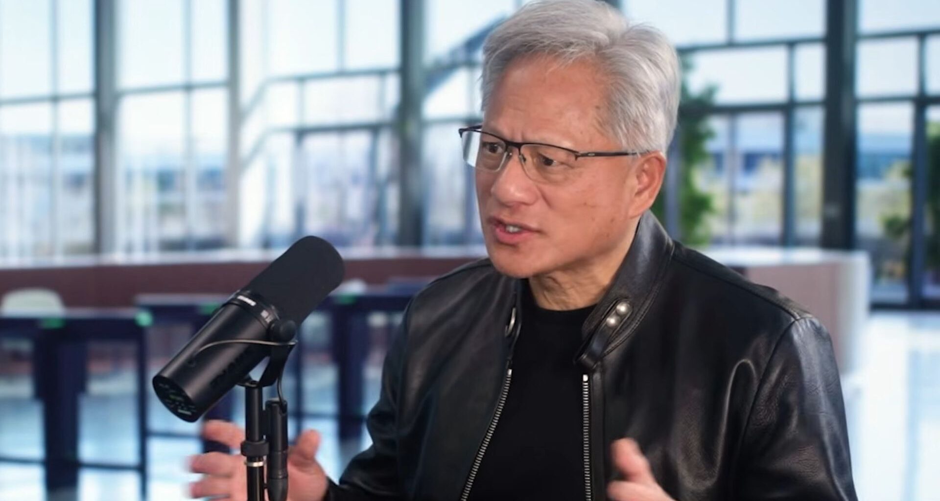Nvidia CEO Jensen Huang speaking on the Lex Fridman podcast