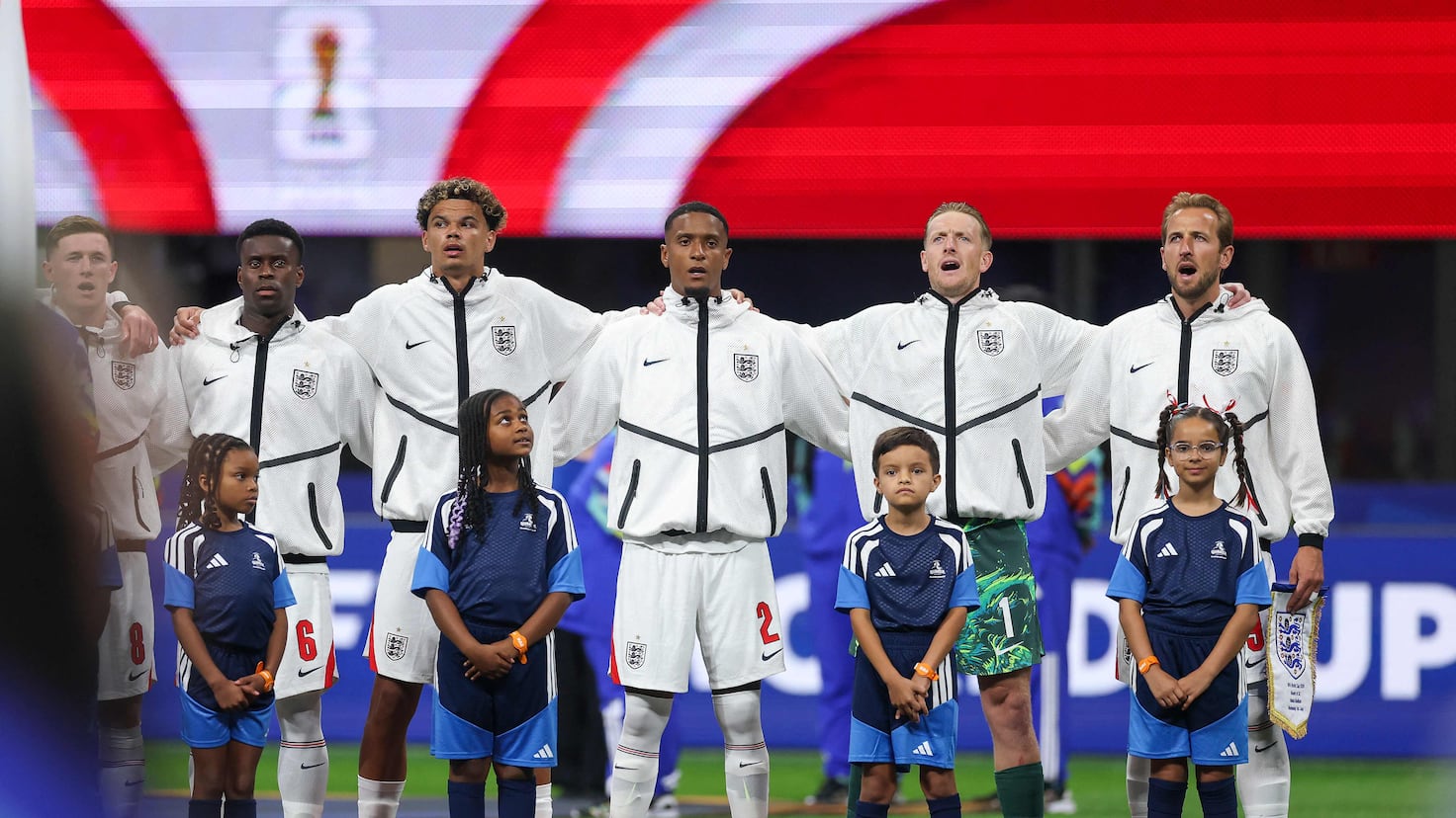 Why does the England soccer team sing the United Kingdom national anthem, 'God Save the King'?