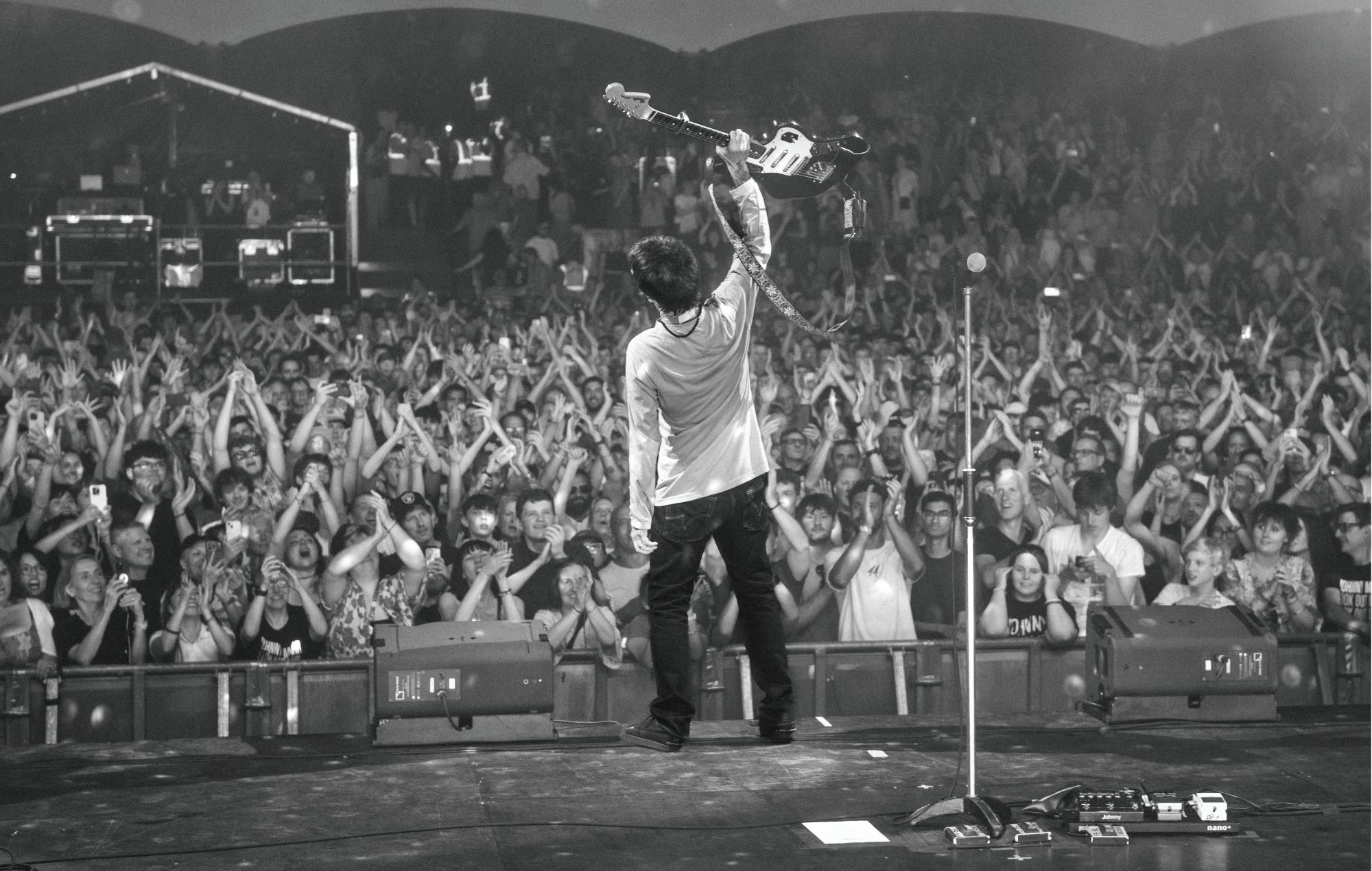 Johnny Marr live at Manchester's Castlefield Bowl. Credit: Aaron Parsons