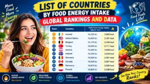 List of Countries by Food Energy Intake Global Rankings and Data