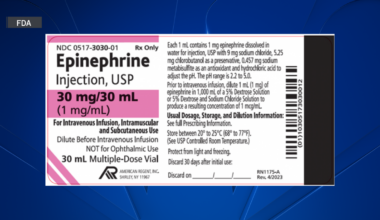 Epinephrine vials recalled over sterility concerns – NBC Chicago