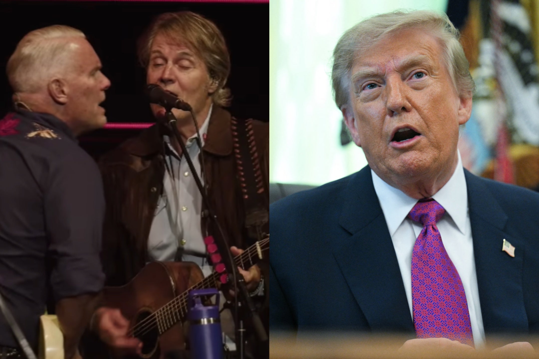 Rock band Blue Rodeo encouraged their fans to say Lake Ontario after Donald Trump demanded it be called Lake America