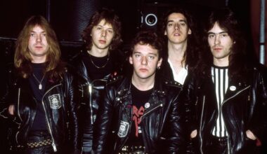 Iron Maiden's 1980 line-up: Dave Murray, Clive Burr, Paul Di'Anno, Dennis Stratton, Steve Harris