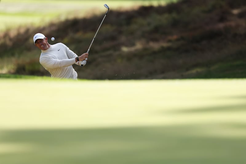 Rory McIlroy moved to within 308 points of Order of Merit leader Patrick Reed with his tied-second-place finish in the BMW PGA Championship at Wentworth Golf Club, England. Photograph: Richard Heathcote/Getty Images