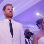 ABUJA, NIGERIA - MAY 11: (EDITORIAL USE ONLY) Prince Harry, Duke of Sussex, and Meghan, Duchess of Sussex visit Nigeria Unconquered, a charity organisation that works in collaboration with the Invictus Games Foundation, at a reception at Officers??? Mess on May 11, 2024 in Abuja, Nigeria. (Photo by Andrew Esiebo/Getty Images for The Archewell Foundation)