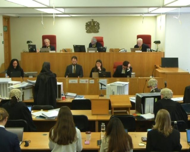 Screen grab taken from PA Video of a general view during the hearing at the Royal Courts of Justice, central London, of the Duke of Sussex's appeal against a High Court ruling on his legal claim against the Home Office over the level of security he receives while he is in the UK. Picture date: Tuesday April 8, 2025. PA Photo. Harry took legal action against the Home Office over the February 2020 decision of the Executive Committee for the Protection of Royalty and Public Figures (Ravec) that he should receive a different degree of taxpayer-funded protection when in the country. See PA story COURTS Sussex. Photo credit should read: PA Video/PA Wire