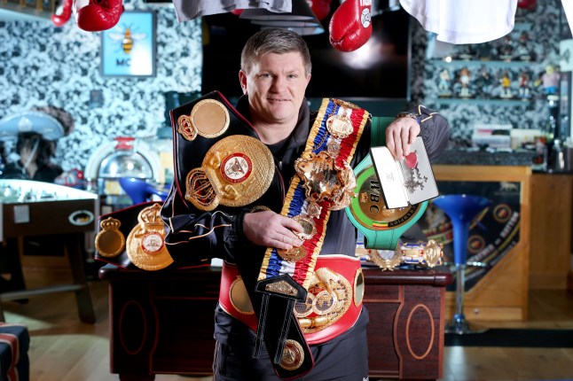 14 September 2025 - British boxing legend Ricky Hatton has been found dead at his home in Hyde, Greater Manchester, the police have confirmed. FILE PICTURE: Boxer Ricky Hatton with his boxing medals at home in Hyde, Great Manchester on 13 December 2019.