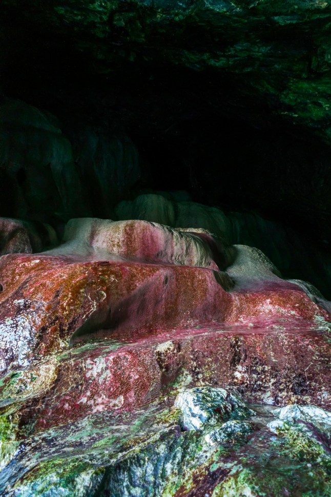 The texture and colours in the rocks at the holy wells Cornwall ; Shutterstock ID 1398817298; purchase_order: -; job: -; client: -; other: