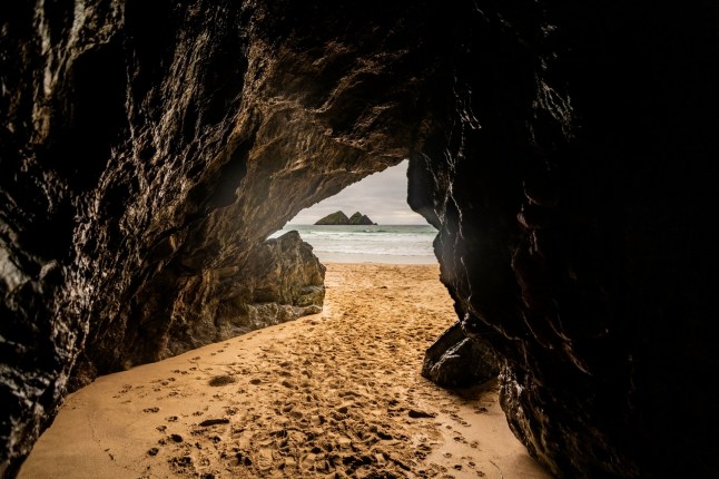 St Cuthbert Cave at Holywell bay in Cornwall, United Kingdom ; Shutterstock ID 2629266793; purchase_order: -; job: -; client: -; other:
