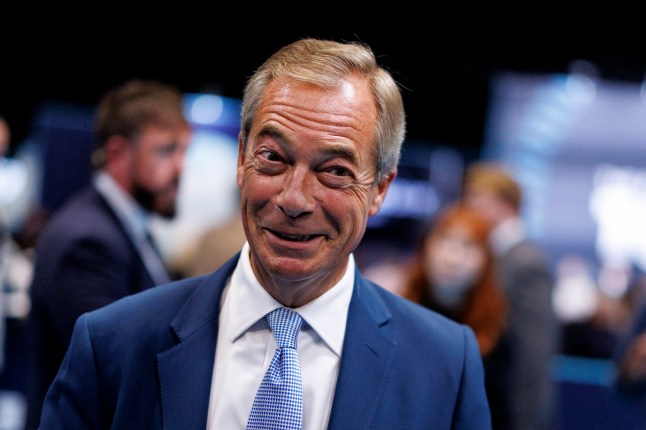epa13209510 Reform UK leader Nigel Farage attends the business day of Reform UK Annual Conference at NEC in Birmingham, Britain, 03 September 2026. The party's annual conference runs from 03 to 05 September to set out its policies with speeches from senior figures and focuses on building support ahead of the next general election. EPA/TOLGA AKMEN