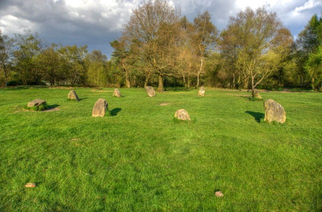 Nine Ladies Standing Stone Circle, Stanton Moor, Derbyshire.