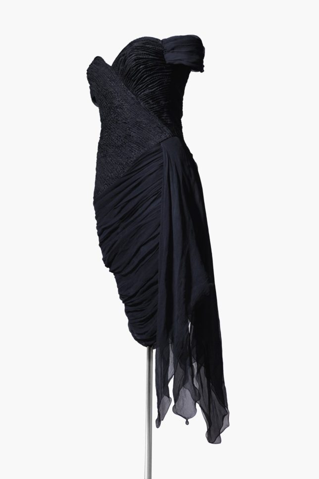 EMBARGOED TO 1015 THURSDAY SEPTEMBER 10 Undated handout photo issued by Sotheby's of Diana, Princess of Wales's 'revenge dress', which is due to sold by the auction house later this year. Designed by Christina Stambolian, the dress quickly became a fashion statement after it was worn by Diana during a Vanity Fair fundraising dinner at the Serpentine Gallery in London in 1994, on the same night her then-husband the Prince of Wales publicly admitted his infidelity on national television. Issue date: Thursday September 10, 2026. PA Photo. Photo credit should read: Campbell Addy/Sotheby's/PA Wire NOTE TO EDITORS: This handout photo may only be used for editorial reporting purposes for the contemporaneous illustration of events, things or the people in the image or facts mentioned in the caption. Reuse of the picture may require further permission from the copyright holder.