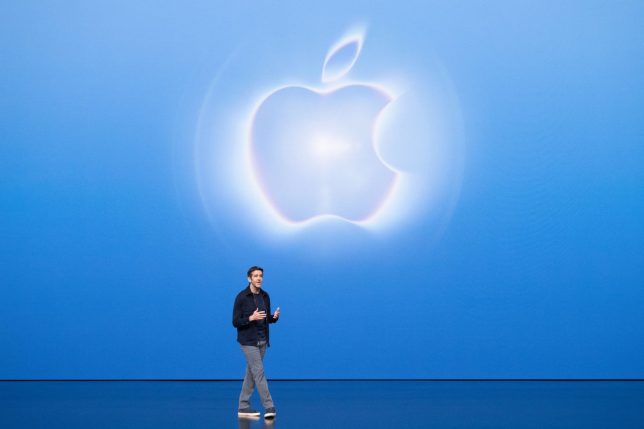 TOPSHOT - Apple Inc.'s new chief executive officer, John Ternus, speaks during the company's latest product announcement at an Apple event at the Steve Jobs Theater in Apple Park in Cupertino, California, on September 9, 2026. (Photo by Karl Mondon / AFP via Getty Images)