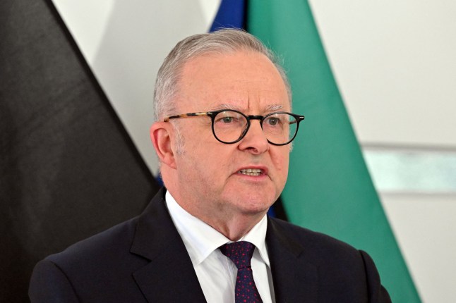 Australia's Prime Minister Anthony Albanese at a press conference during the United Nations General Assembly, revealing that an AI agent developed by OpenAI infiltrated an Australian government website in June, in New York, US, September 23, 2026. AAP/Mick Tsikas via REUTERS ATTENTION EDITORS - THIS IMAGE WAS PROVIDED BY A THIRD PARTY. NO RESALES. NO ARCHIVE. AUSTRALIA OUT. NEW ZEALAND OUT. NO COMMERCIAL OR EDITORIAL SALES IN NEW ZEALAND. NO COMMERCIAL OR EDITORIAL SALES IN AUSTRALIA.