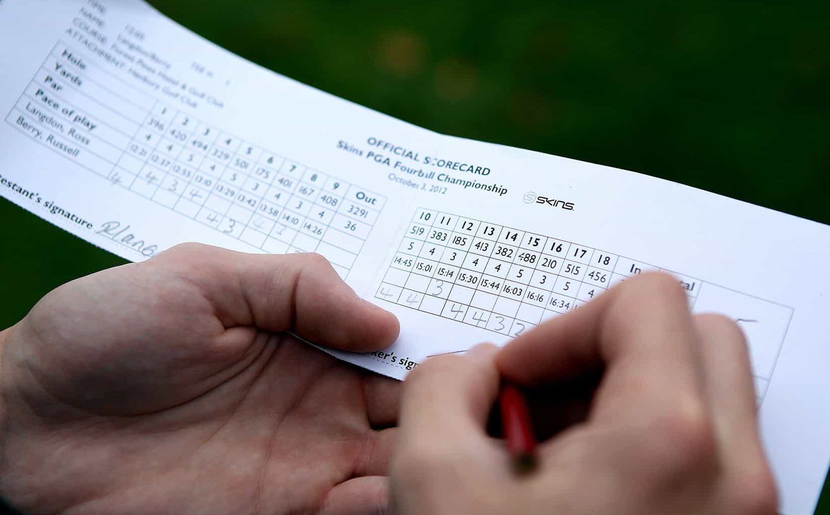 Picture of a scorecard