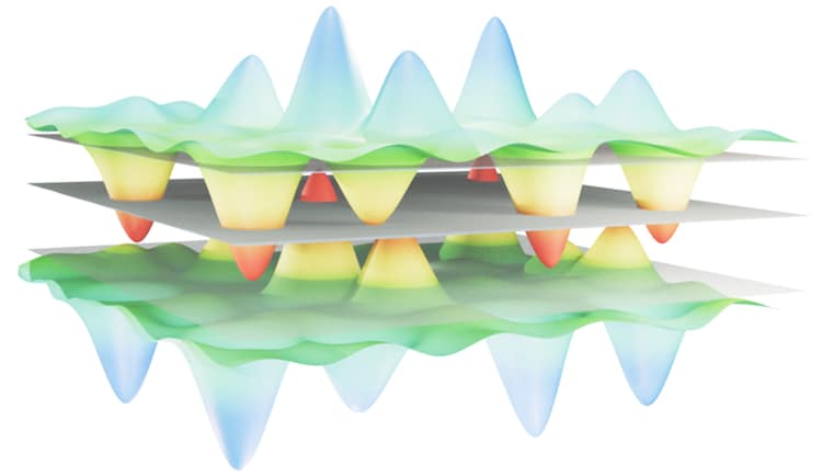 Schematic of the electronic band diagram of heavily doped, highly compensated ScN exhibiting thermopower exceeding the Boltzmann limit.