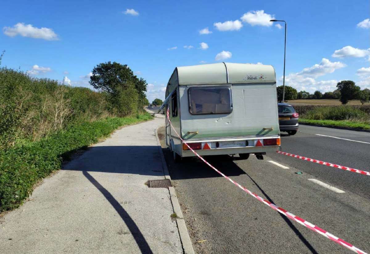 Caravan filled with a ‘whirlwind of waste’ dumped on A52 near Saxondale Island
