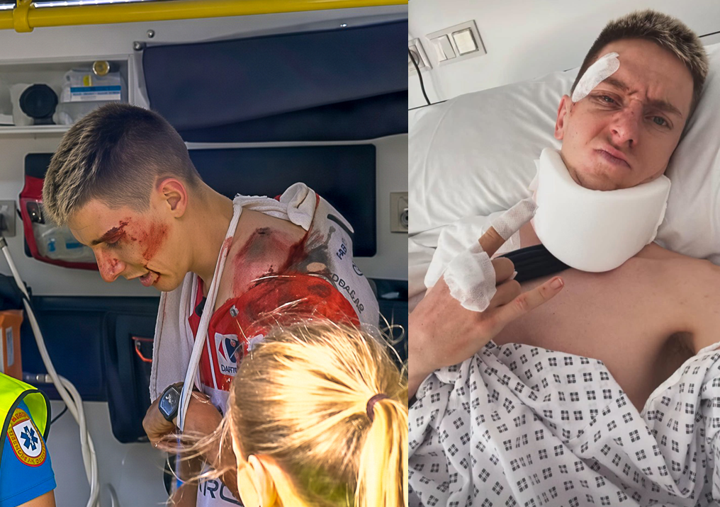 Tadej Pogacar recovering after race-ending crash at 2026 Vuelta