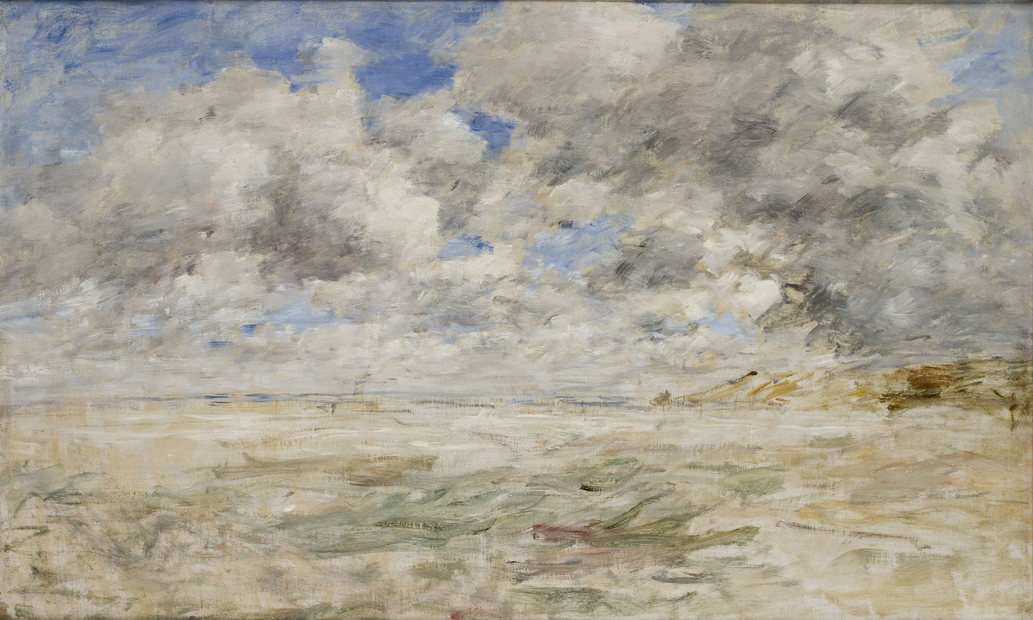 A Boudin painting from a beach in Trouville-sur-Mer