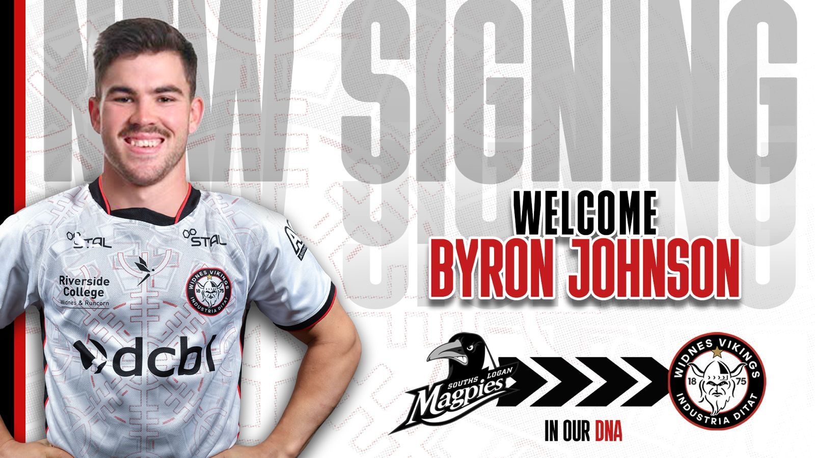 VIKINGS SIGN BYRON JOHNSON - Widnes Vikings