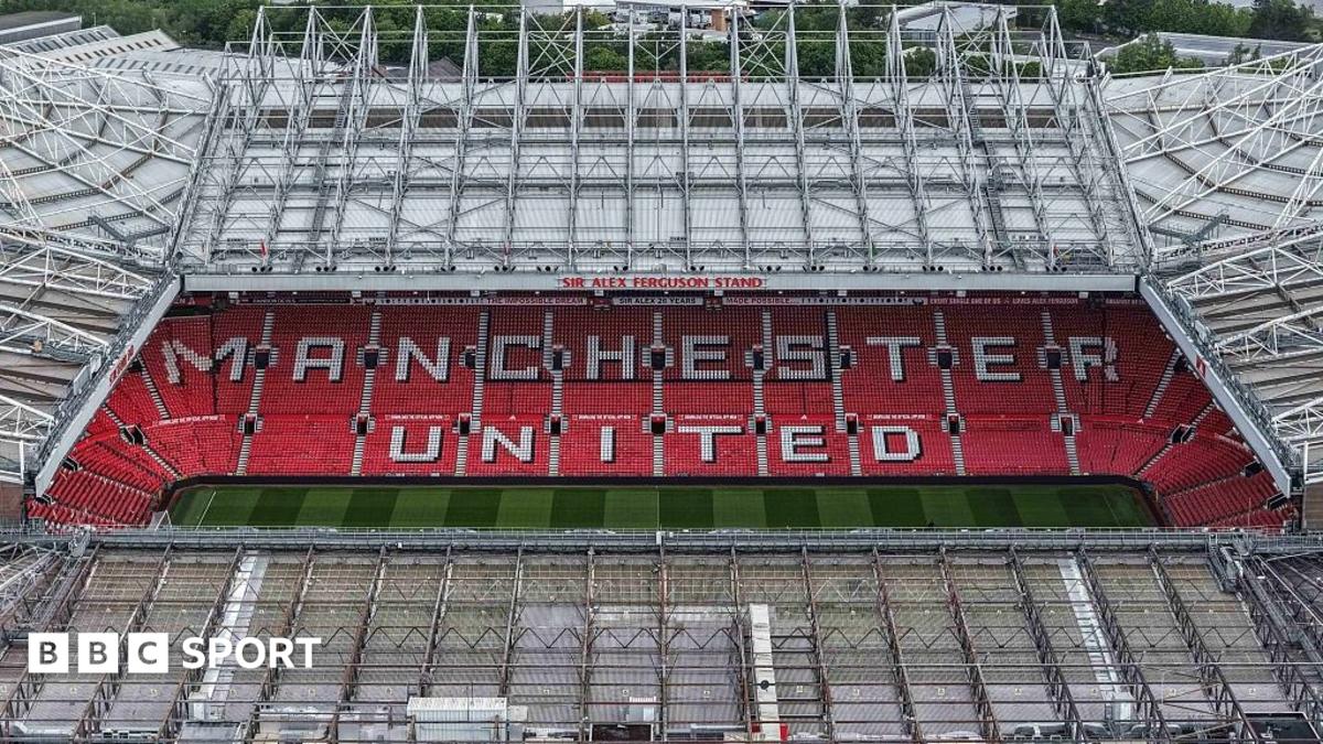 View of Manchester United's Old Trafford stadium from above