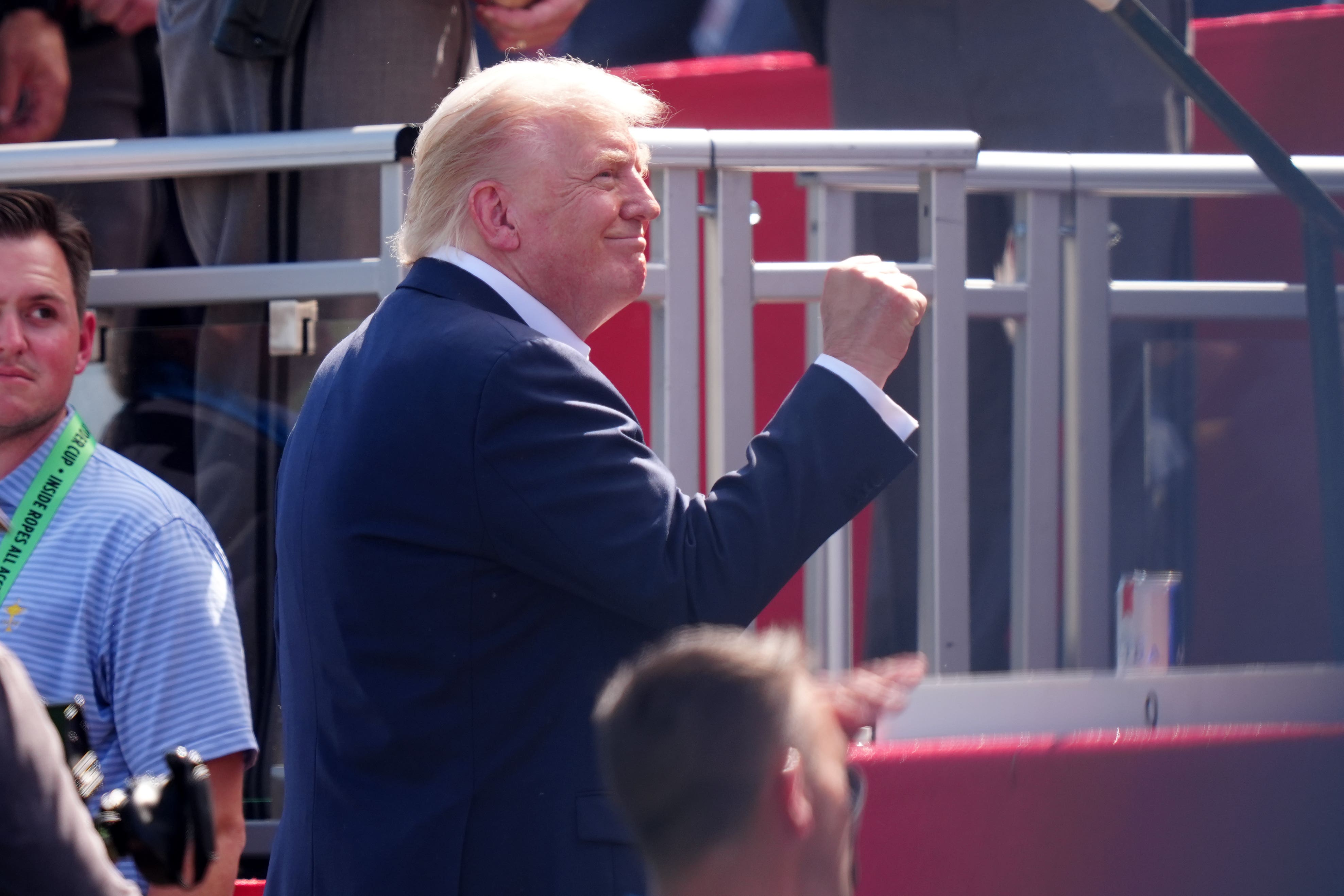 Donald Trump was present at the 2025 Ryder Cup in New York (David Davies/PA)