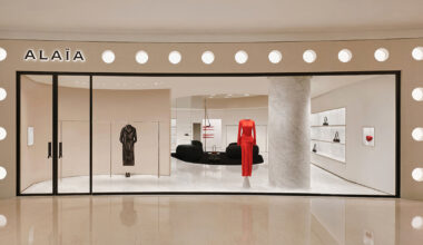 alaïa opens renewed boutique in shanghai with guan xiao sculpture