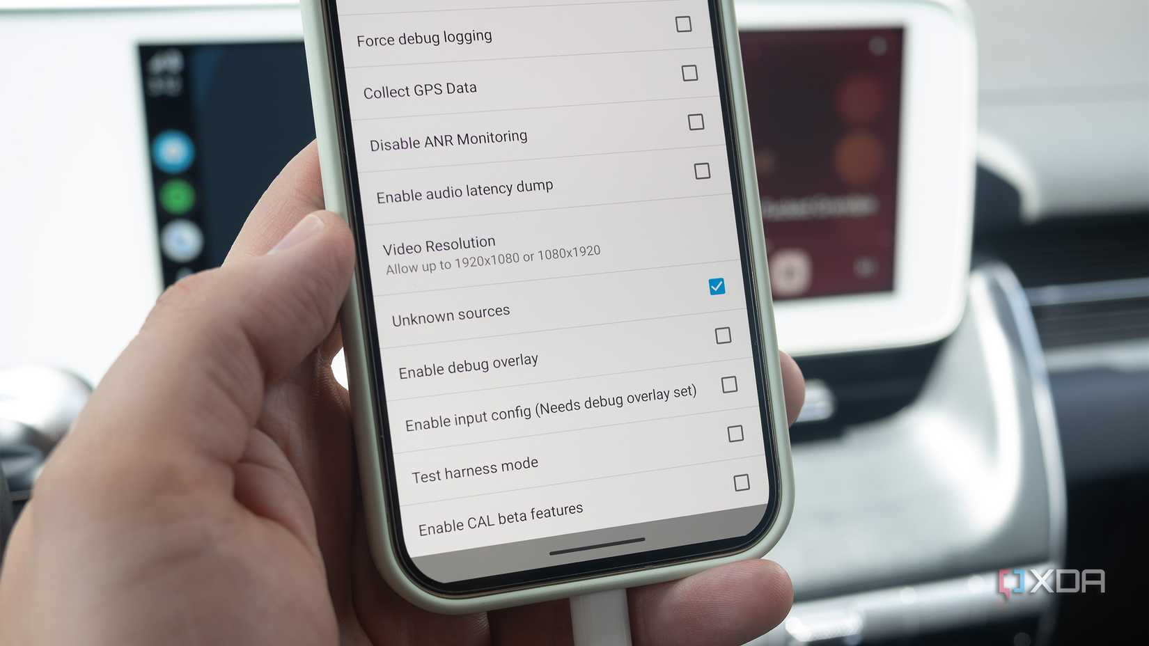 Android Auto's Unknown Sources developer option