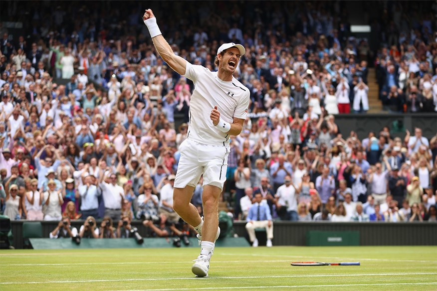 Andy Murray swapped Centre Court for fairways and greens.