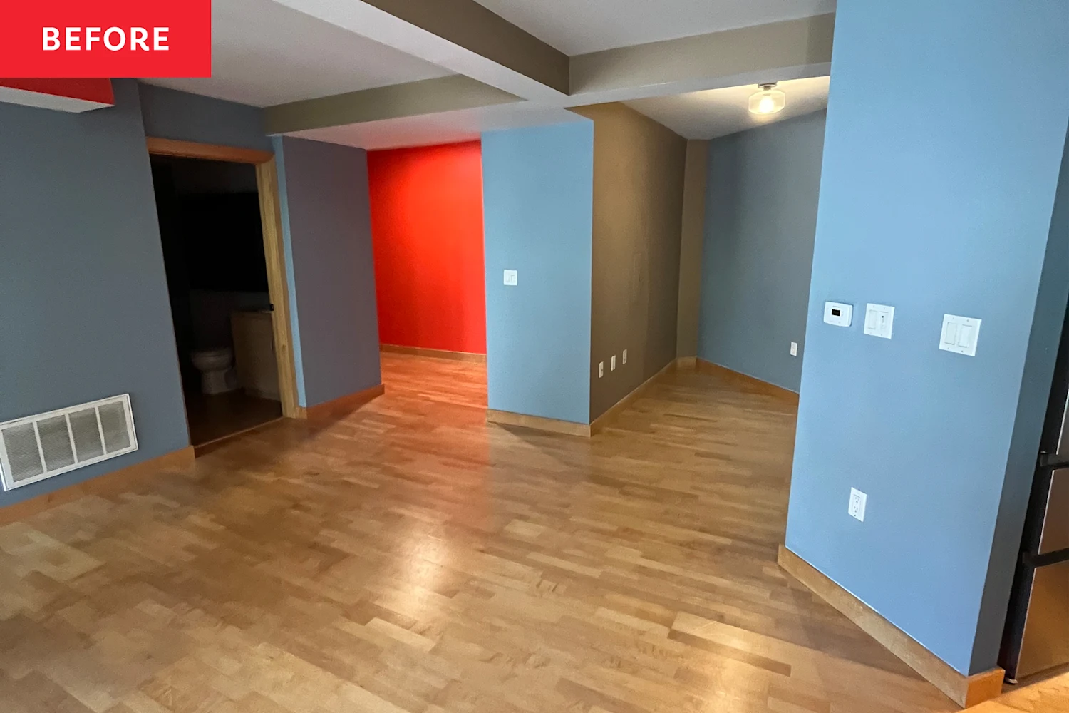 An Oddly Shaped Room Is Made into a Functional Living Room